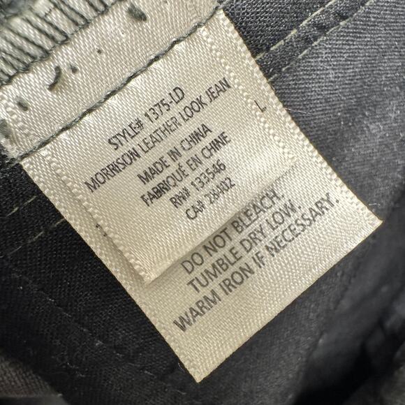 Ecru Jeans Womens 8 (30x31 ACTUAL) Gray Morrison Leather-Look Denim - Picture 5 of 8